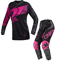 Дамски мотокрос екип O’NEAL ELEMENT FACTOR BLACK/PINK 2020